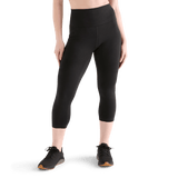 Women's Black High-Rise Matte Tight 21" Front Angle
