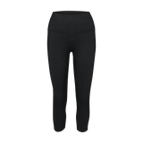 Women's Black High-Rise Matte Tight 21" Silhouette Angle