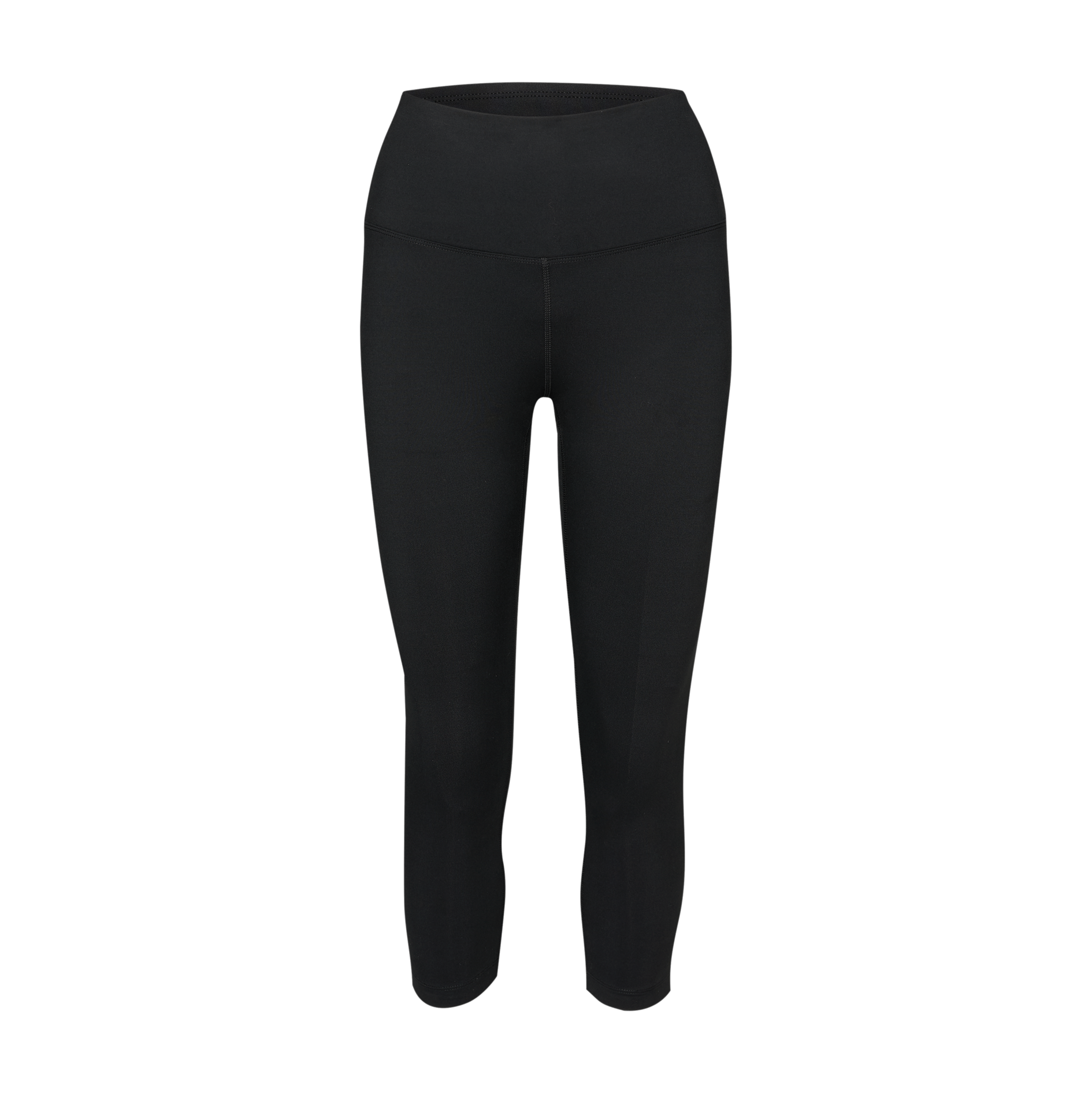 Women's Black High-Rise Matte Tight 21" Silhouette Angle