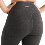Women's Charcoal Heather Matte High-Rise Matte Tight 28" NOBULL Angle