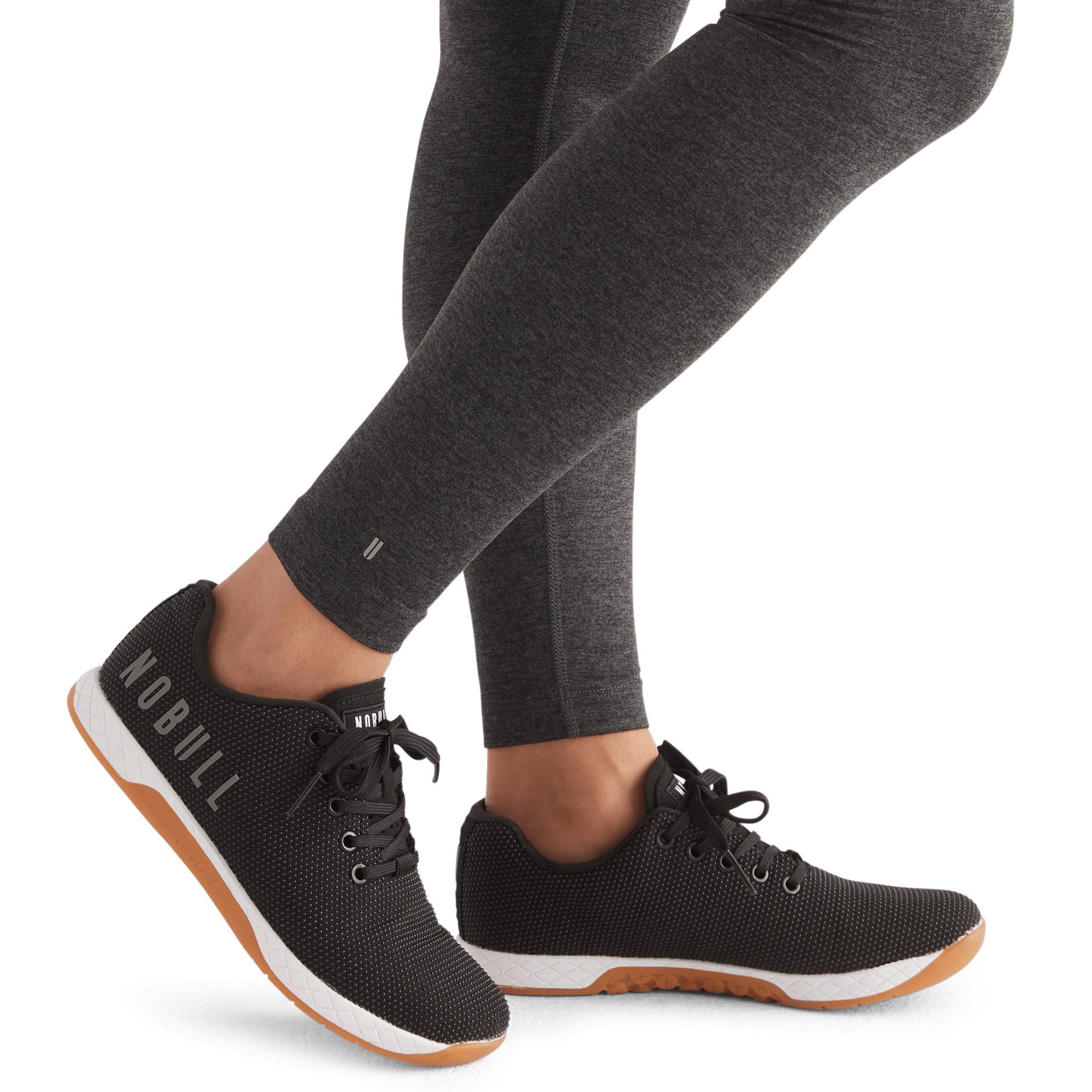 Women's Charcoal Heather Matte High-Rise Matte Tight 28" Logo Angle