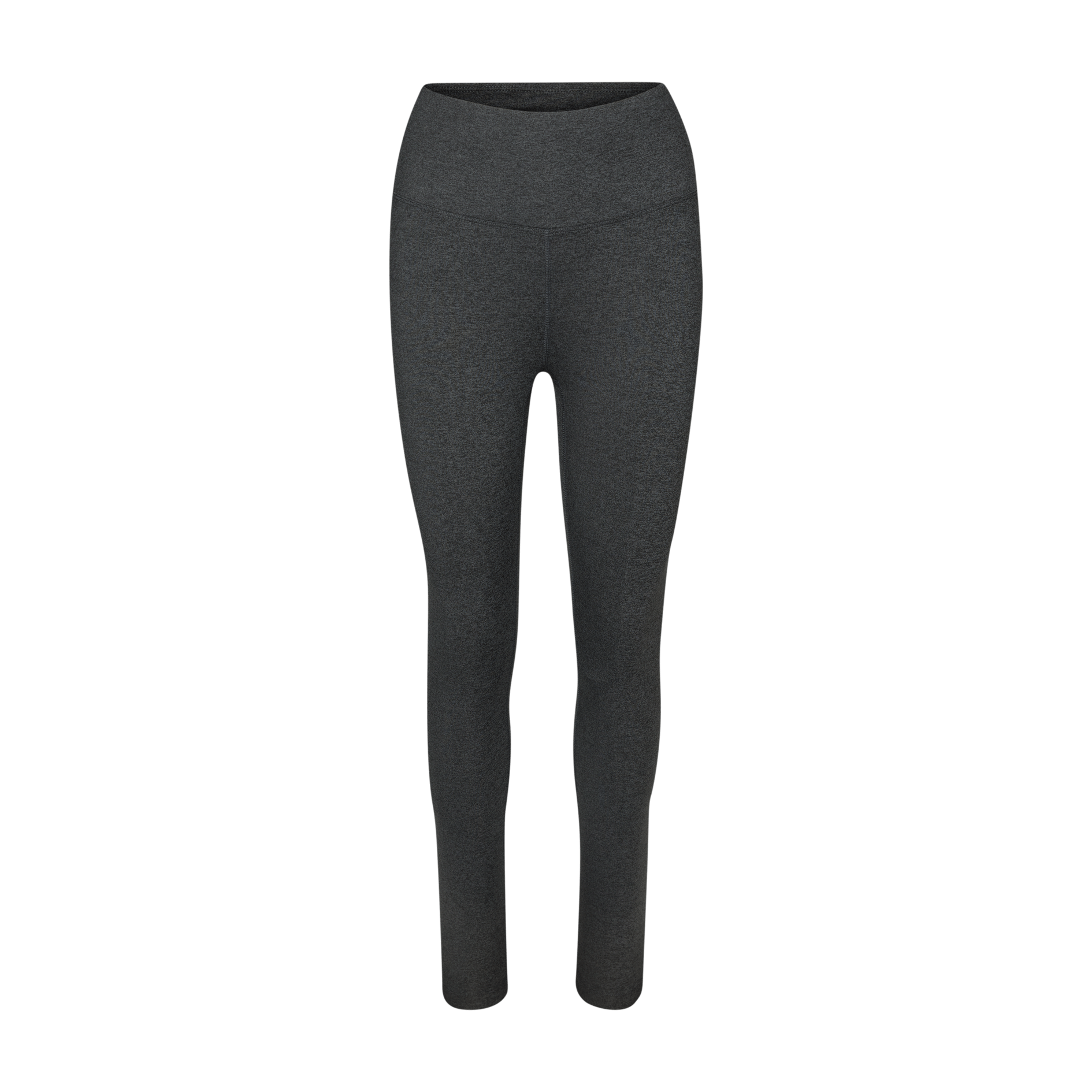 Women's Charcoal Heather Matte High-Rise Matte Tight 28" Silhouette Angle