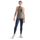 Women's Night Navy High-Rise Matte Tight 28" Front Full Body Angle