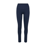 Women's Night Navy High-Rise Matte Tight 28" Silhouette Angle