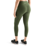 Women's Dark Army High-Rise Matte Tight 25" Back Angle