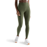 Women's Dark Army High-Rise Matte Tight 28" Front Angle