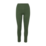 Women's Dark Army High-Rise Matte Tight 28" Silhouette Angle