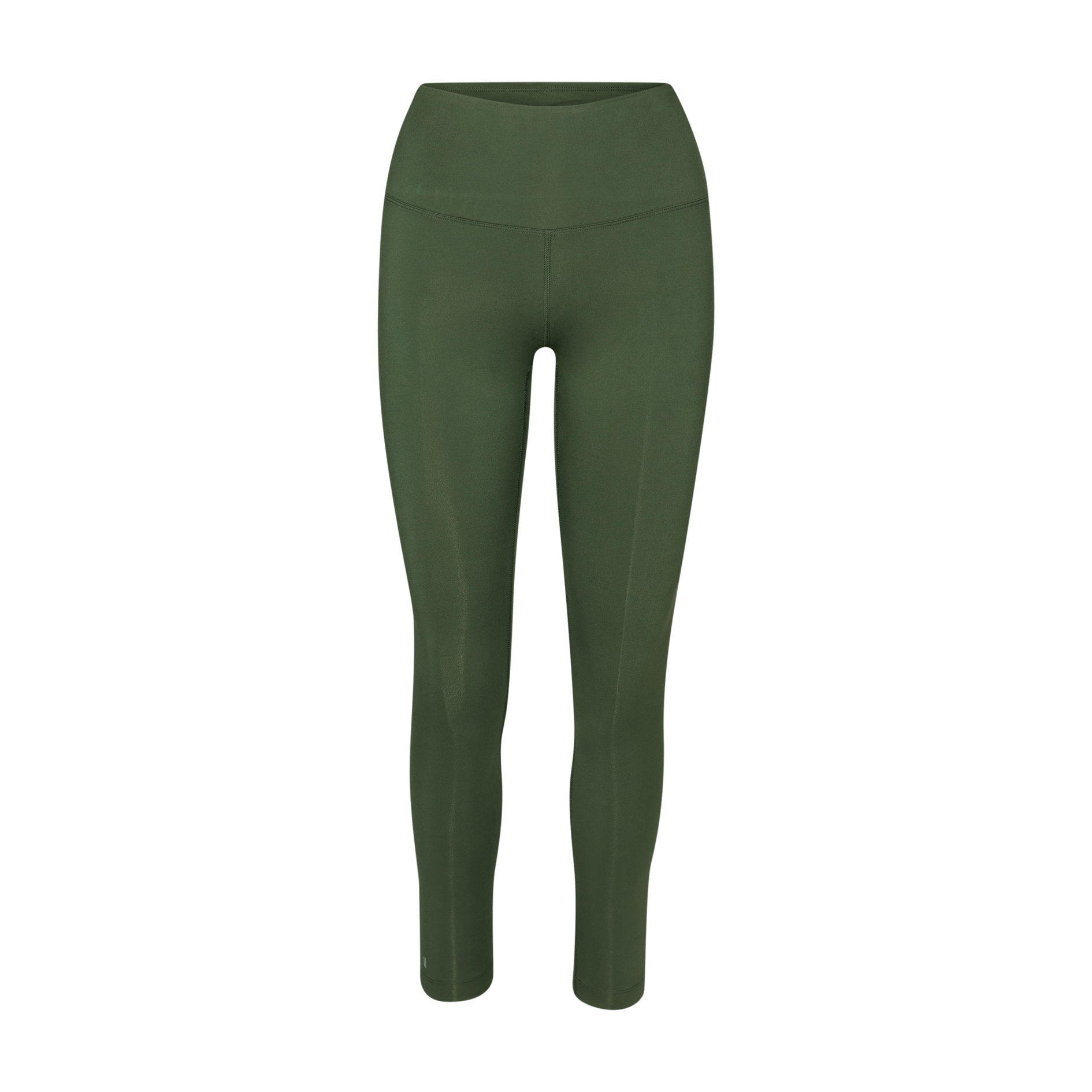 Women's Dark Army High-Rise Matte Tight 28" Silhouette Angle