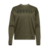 Women's Army Green NOBULL Crew Sweatshirt Silhouette Angle