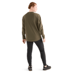Women's Army Green NOBULL Crew Sweatshirt Back Full Body Angle