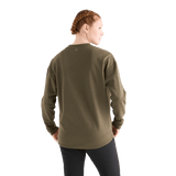 Women's Army Green NOBULL Crew Sweatshirt Back Angle