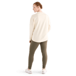 Women's Ivory NOBULL Crew Sweatshirt Back Full Body Angle