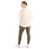 Women's Ivory NOBULL Crew Sweatshirt Back Full Body Angle