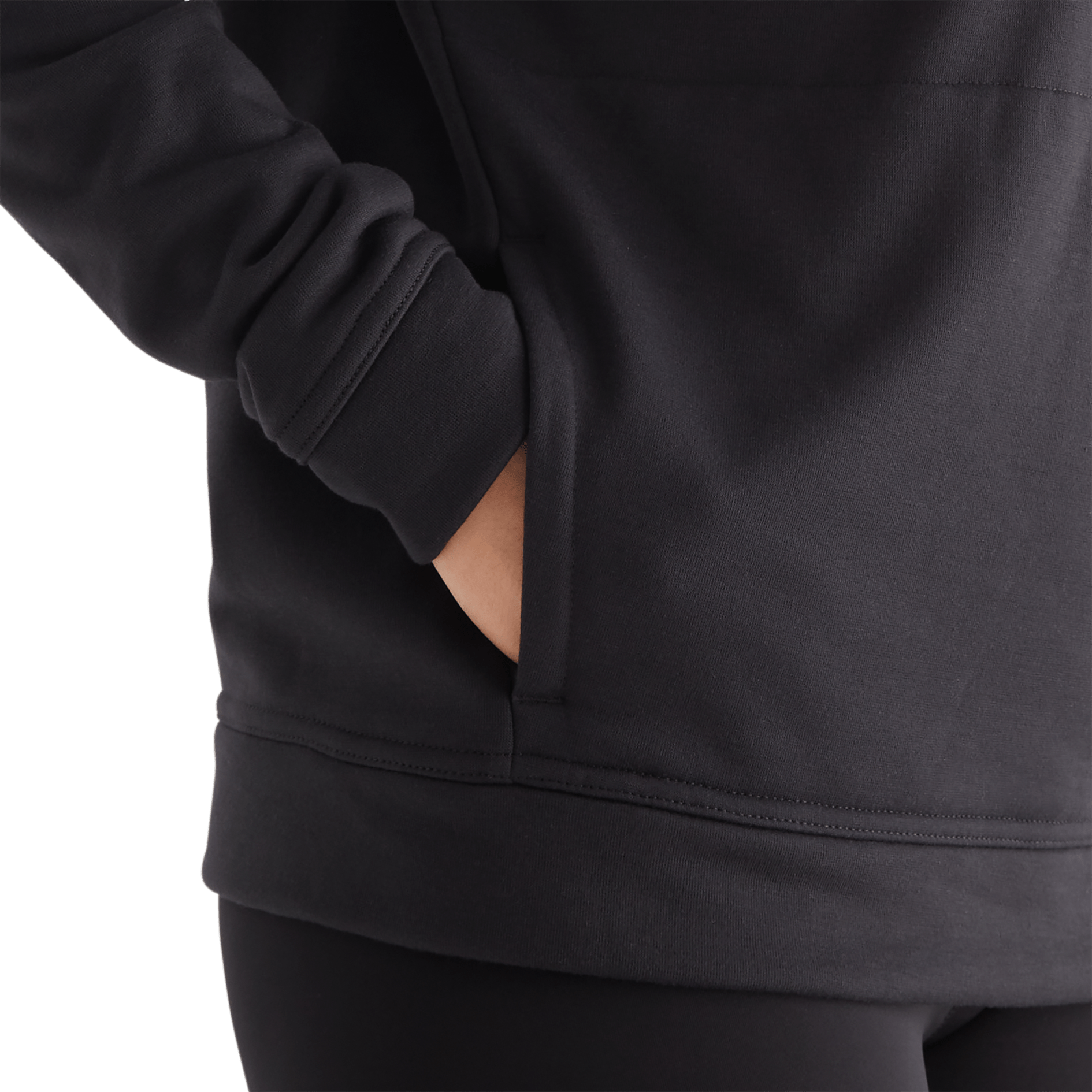 Women's Black NOBULL Hoodie Pocket Angle