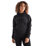 Women's Black NOBULL Hoodie Front Angle