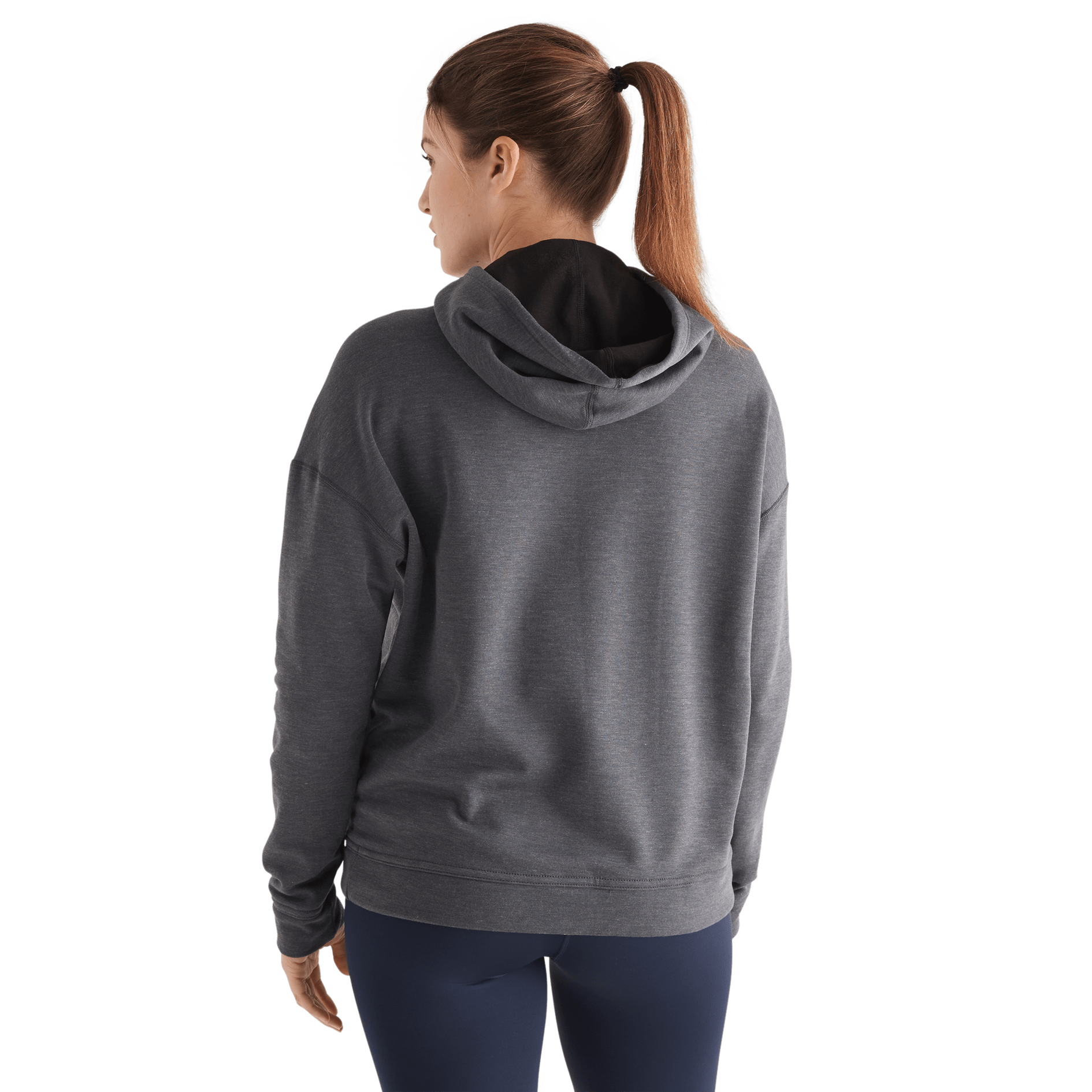 Women's Charcoal NOBULL Hoodie Back Angle