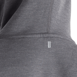 Women's Charcoal NOBULL Hoodie Upper Back Logo Angle