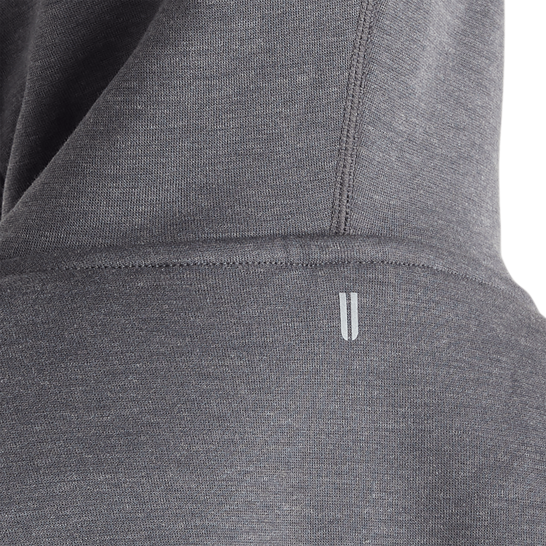 Women's Charcoal NOBULL Hoodie Upper Back Logo Angle