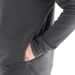 Women's Charcoal NOBULL Hoodie Front Pocket Angle