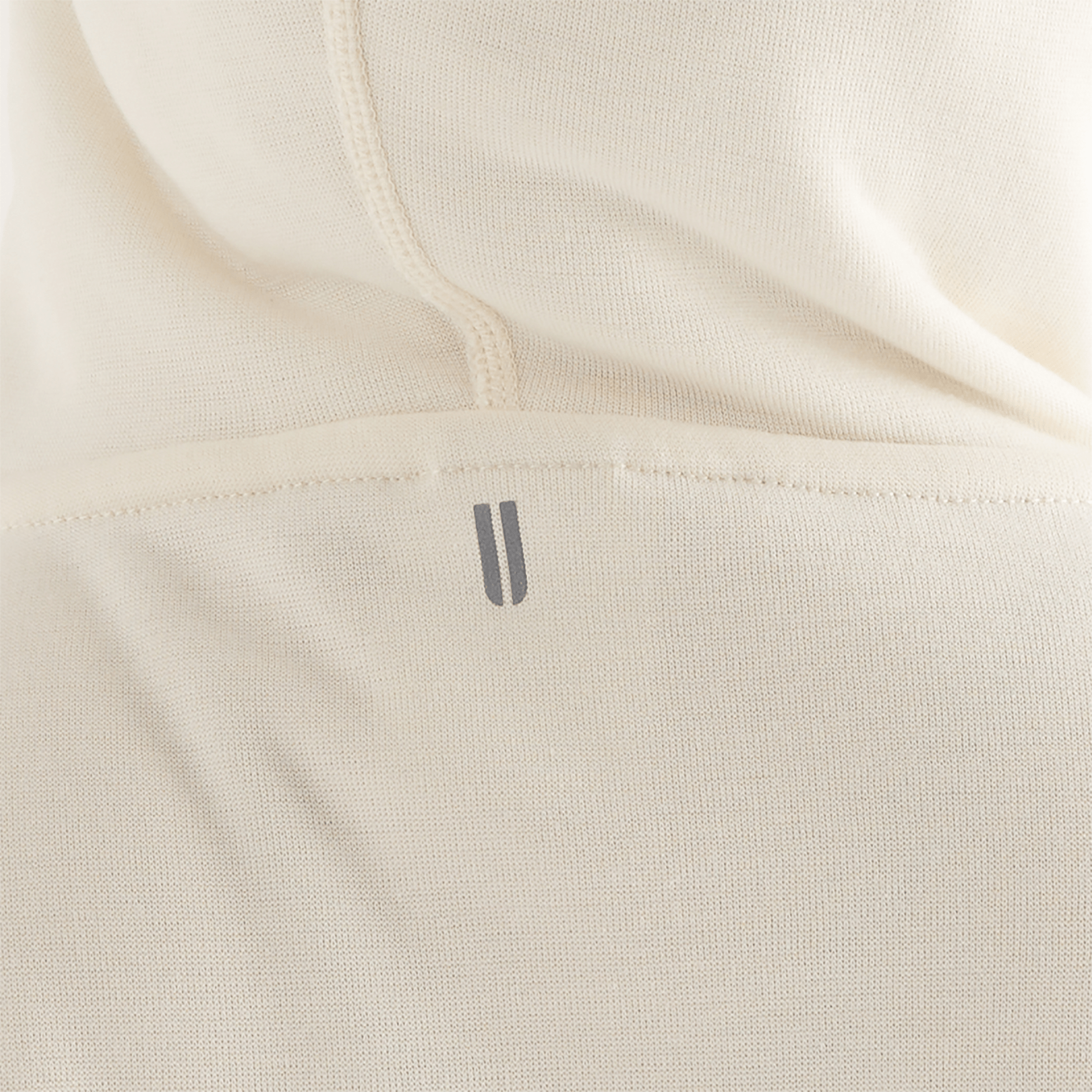 Women's Ivory NOBULL Hoodie Logo Angle