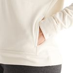 Women's Ivory NOBULL Hoodie Pocket Angle