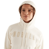 Women's Ivory NOBULL Hoodie Front Hood Angle