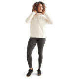Women's Ivory NOBULL Hoodie Front Full Body Angle