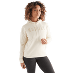Women's Ivory NOBULL Hoodie Front Angle