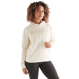 Women's Ivory NOBULL Hoodie Front Angle