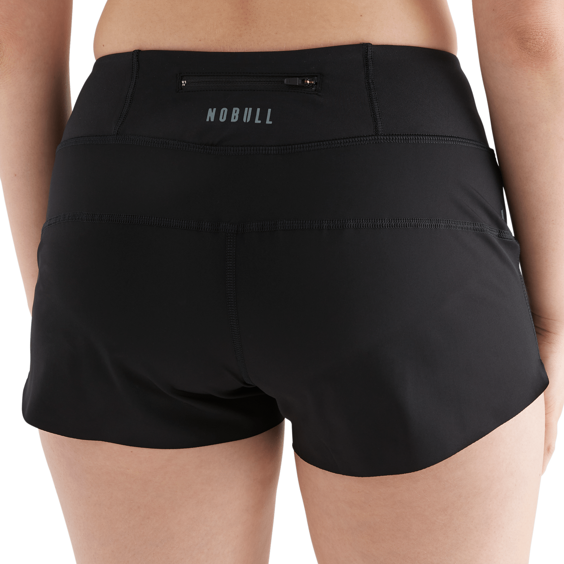 Women's Black Pace Short 3" Back Angle