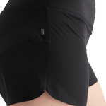 Women's Black Pace Short 3" Logo Angle
