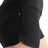 Women's Black Pace Short 3" Logo Angle