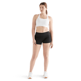 Women's Black Pace Short 3" Front Full Body Angle