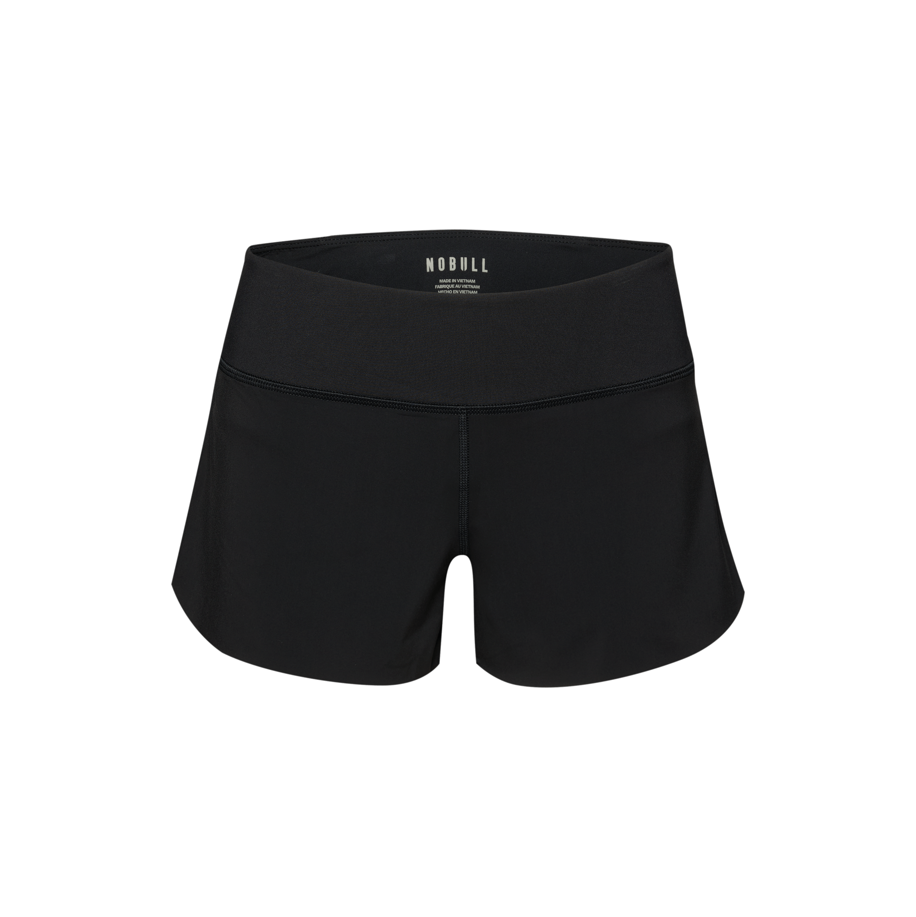 Women's Black Pace Short 3" Silhouette Angle