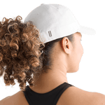 NOBULL Bright White Performance Hat Logo Angle