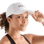 NOBULL Bright White Performance Hat Side Angle