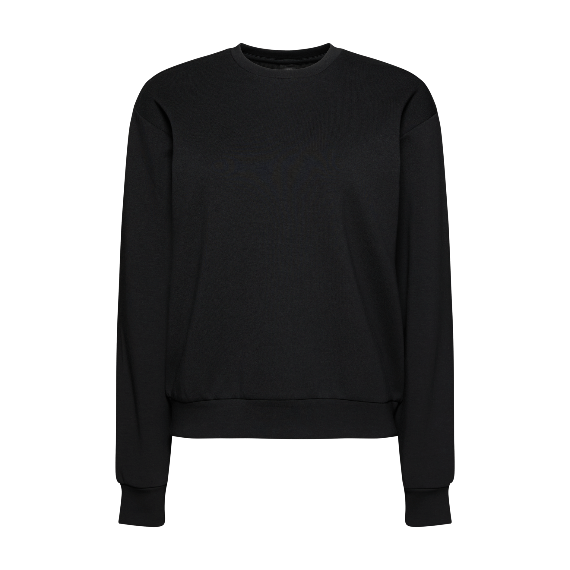 Women's Black Allday Elements Crew Silhouette Angle