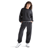 Women's Black Allday Elements Crew Front Full Body Angle 