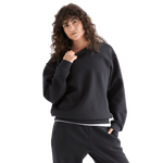 Women's Black Allday Elements Crew Front Angle
