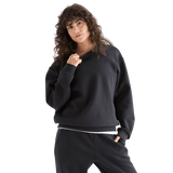 Women's Black Allday Elements Crew Front Angle