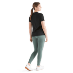 Women's Black Deltapeak® Micro Textured Tee Back Full Body Angle