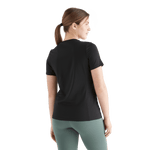 Women's Black Deltapeak® Micro Textured Tee Back Angle
