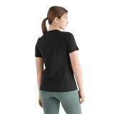 Women's Black Deltapeak® Micro Textured Tee Back Angle