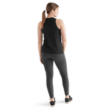 Women's Black Deltapeak® Micro Textured Tank Back Full Body Angle