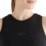 Women's Black Deltapeak® Micro Textured Tank Collar Angle