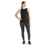 Women's Black Deltapeak® Micro Textured Tank Front Full Body Angle