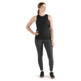 Women's Black Deltapeak® Micro Textured Tank Front Full Body Angle