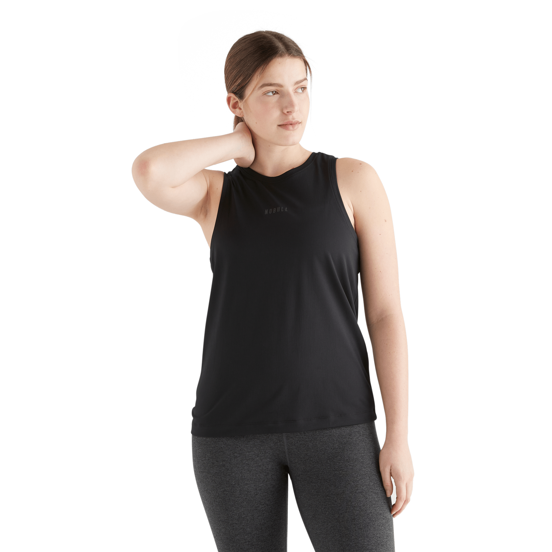 Women's Black Deltapeak® Micro Textured Tank Front Angle