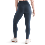 Women's Midnight Heather Matte High-Rise Matte Tight Back Angle