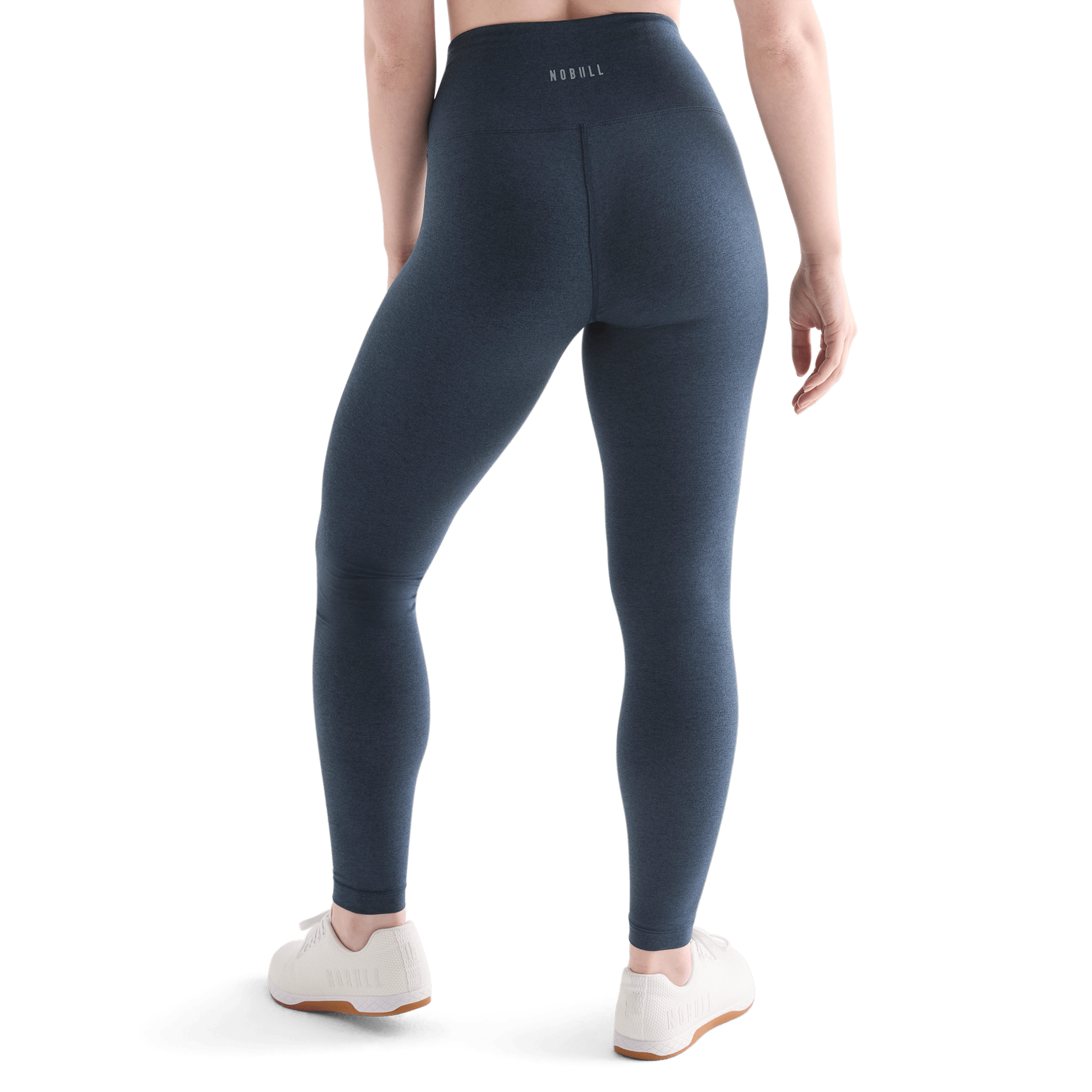 Women's Midnight Heather Matte High-Rise Matte Tight Back Angle
